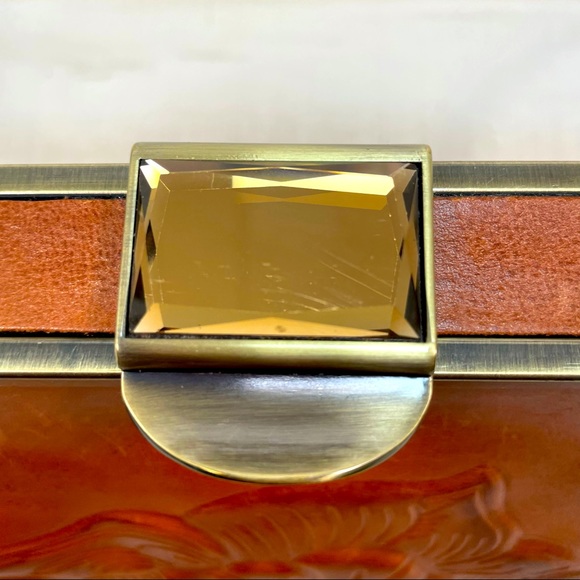 Patricia Nash Tooled Rose Satchel Leather - Picture 3 of 6